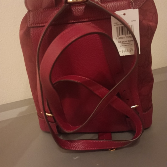 Coach Red Backpack NWT - Picture 3 of 7